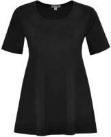 Yoek peplum top zwart
