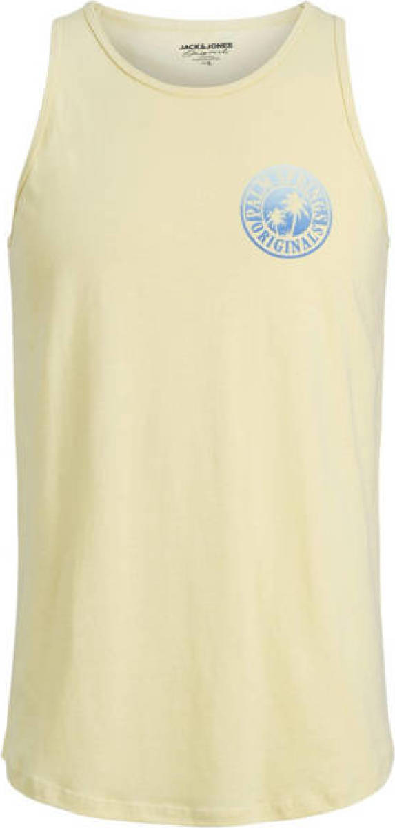 JACK & JONES PLUS SIZE regular fit T-shirt JORPALMA Plus Size met printopdruk geel