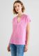 Street One top met linnen roze