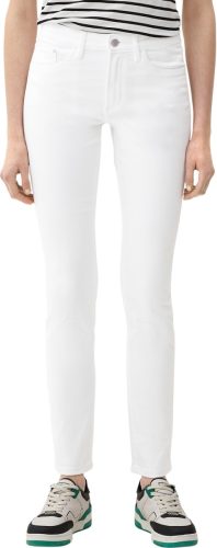 s.Oliver cropped slim fit jeans BETSY wit