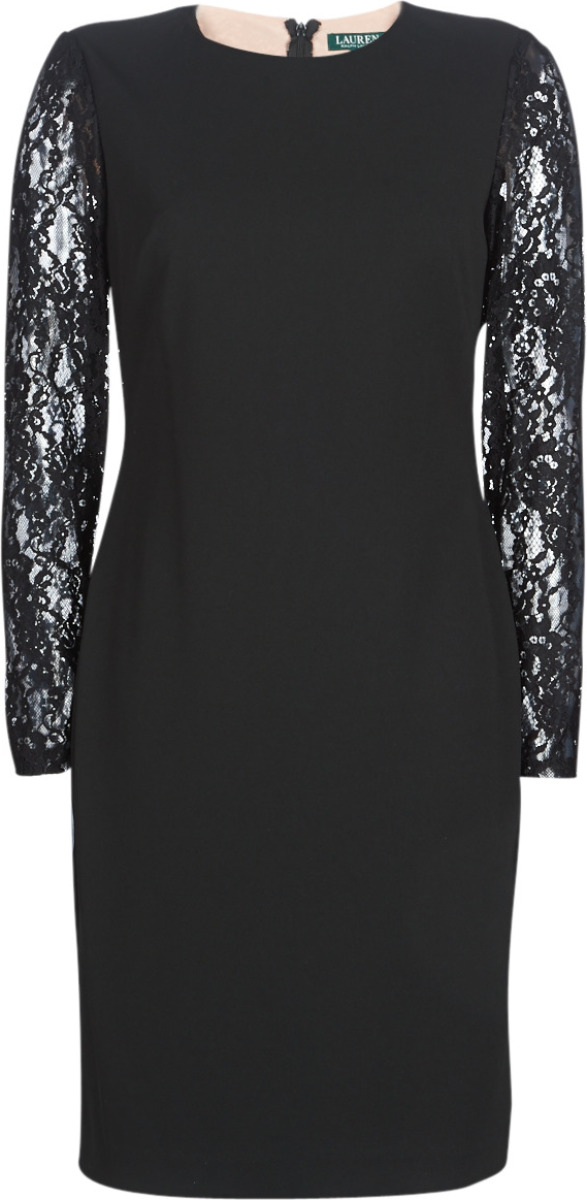 Korte Jurk Lauren Ralph Lauren  LACE PANEL JERSEY DRESS