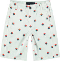 SEVENONESEVEN regular fit bermuda met all over print wit/rood/blauw