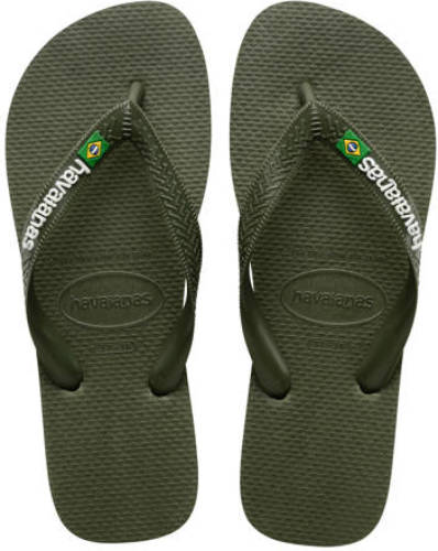 Havaianas Brasil Logo teenslippers groen