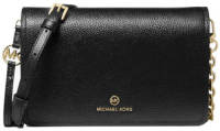 Michael Kors leren crossbody tas Jet Charm Large zwart