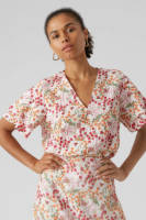 VERO MODA gebloemde top VMUTILLA roze/geel/groen