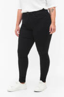Zizzi high waist slim fit jeans AMY black denim