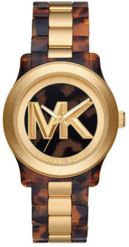 Michael Kors horloge MK7354 Runway bruin