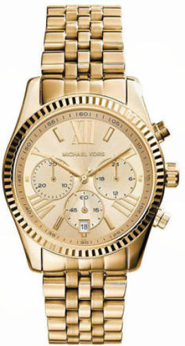 Michael Kors horloge MK7378 Lexington goudkleurig