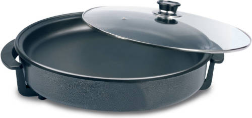 Techwood elektrische hapjespan tp3034 - pizza pan - multifunctionele cooker - ø 30 cm