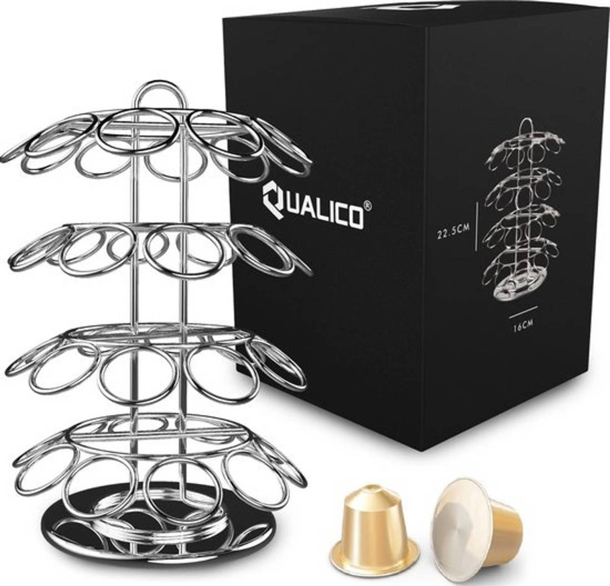 Qualico Stijlvolle Capsulehouder voor 40 capsules geschikt voor Nespresso®