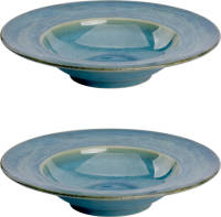 Palmer Bord diep Miami 27 cm Groen Stoneware 2 stuk(s)