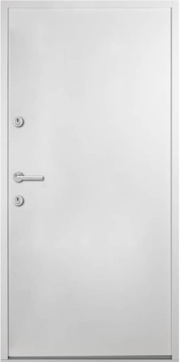 VidaXL Voordeur 90x200 cm aluminium wit