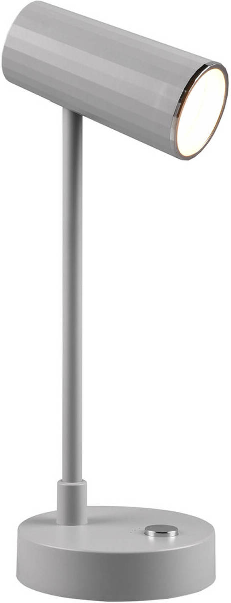 BES LED LED Bureaulamp - Trion Lono - 2.5W - Aanpasbare Kleur - Dimbaar - Rond - Mat Grijs - Kunststof