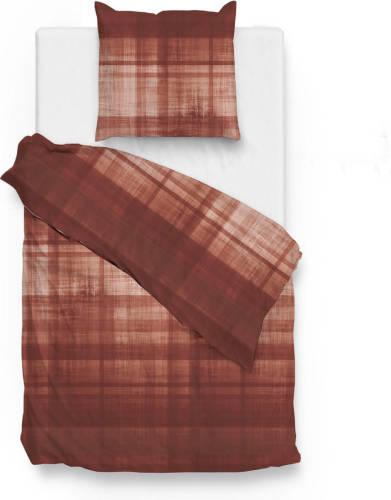 Zo Home Dekbedovertrek Flanel Marley - rio red 140x200/220cm