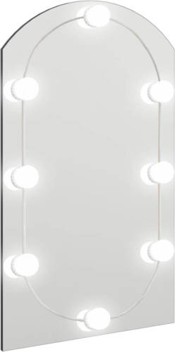 VidaXL Spiegel met LED-verlichting boog 70x40 cm glas