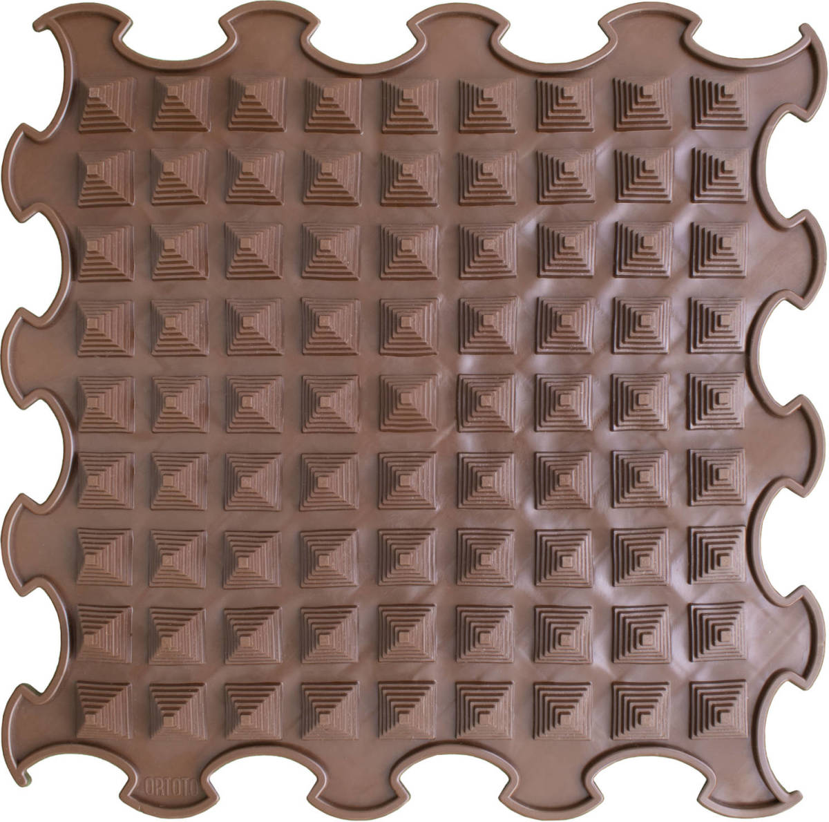 Ortoto Sensory Massage Puzzle Mat Little Pyramids Donkere Chocolade