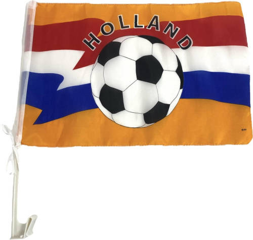 Made in Holland 2 stuks Oranje Autovlag - EK/WK Voetbal