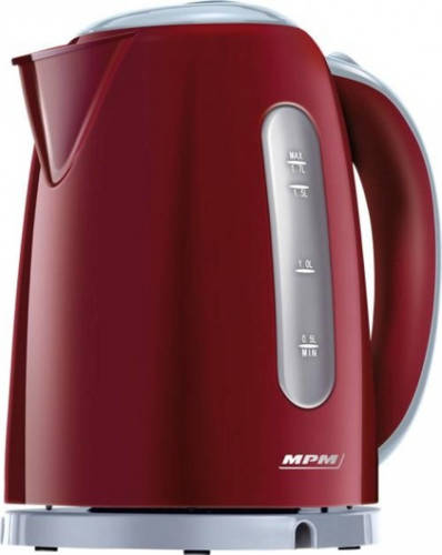 MPM - Waterkoker - Indicatielamp - Vervangbaar filter - Zuivert kalkaanslag en onzuiverheden - 1,7L - Rood