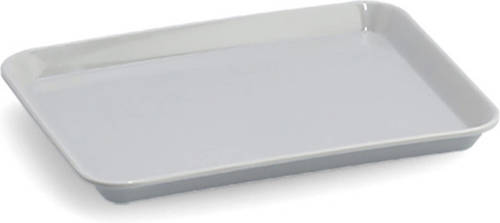 Zeller Dienblad - rechthoek - grijs - kunststof - 24 x 18 cm - Dienbladen