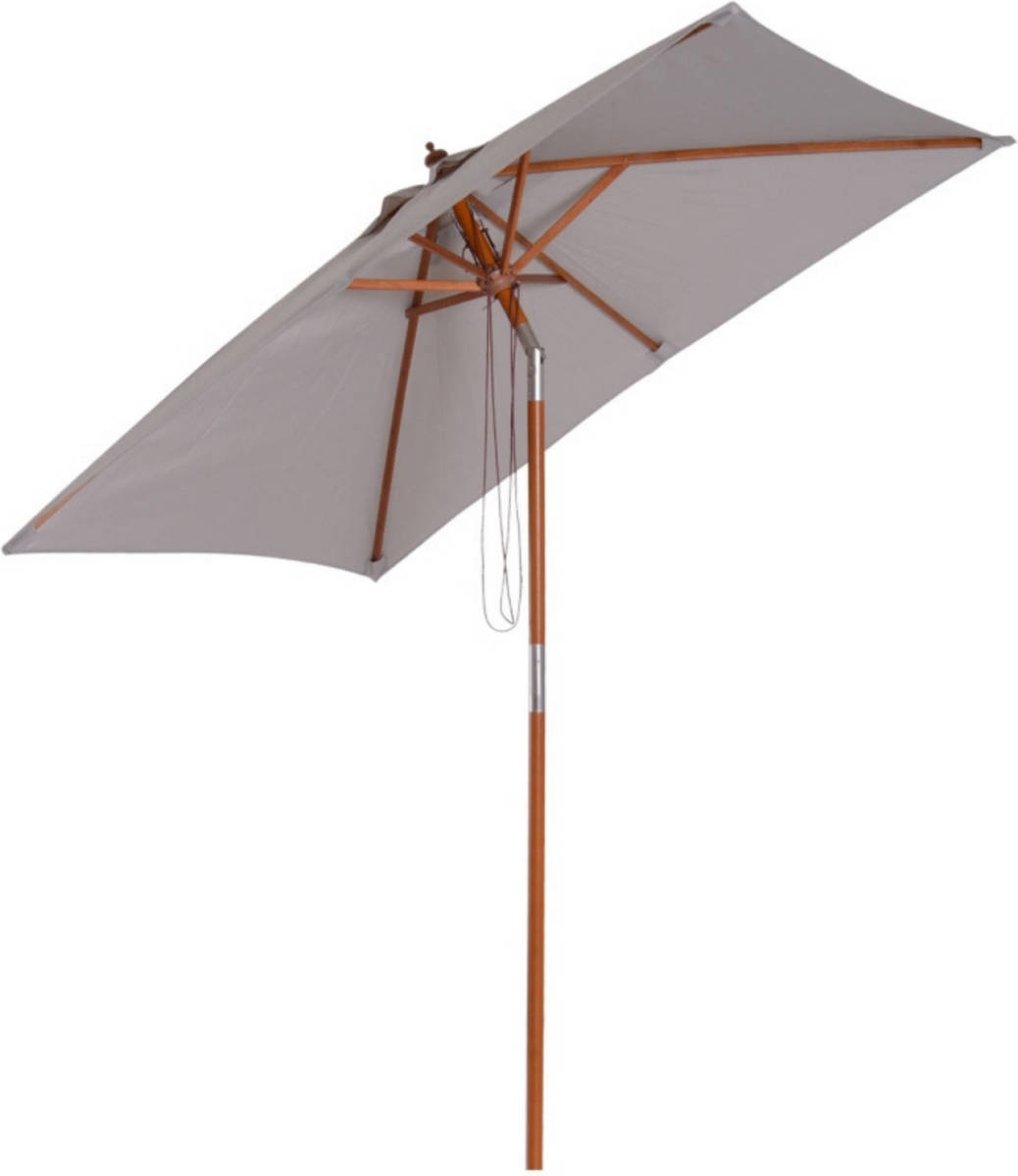 GardenGoodz Luxe Balkon Parasol - 200 x 150 cm - Rechthoek - Grijs - Knikbaar