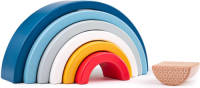 BigJigs houten stapelfiguur regenboog - 7-delig