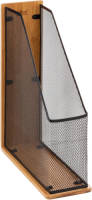 5five Lectuurbak/tijdschriftenrek - mesh - 9 x 27 x 33 cm - bamboe hout - tijdschriftenrek