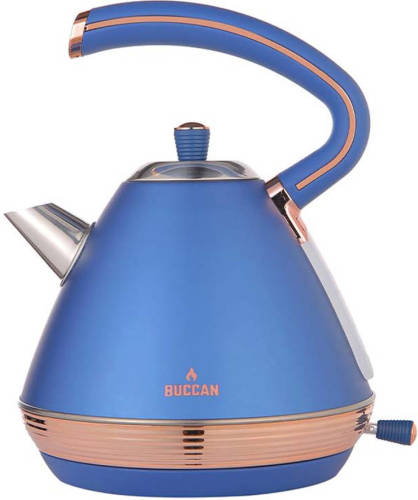 Buccan - Retro Waterkoker - Pyramid - Blauw Rose