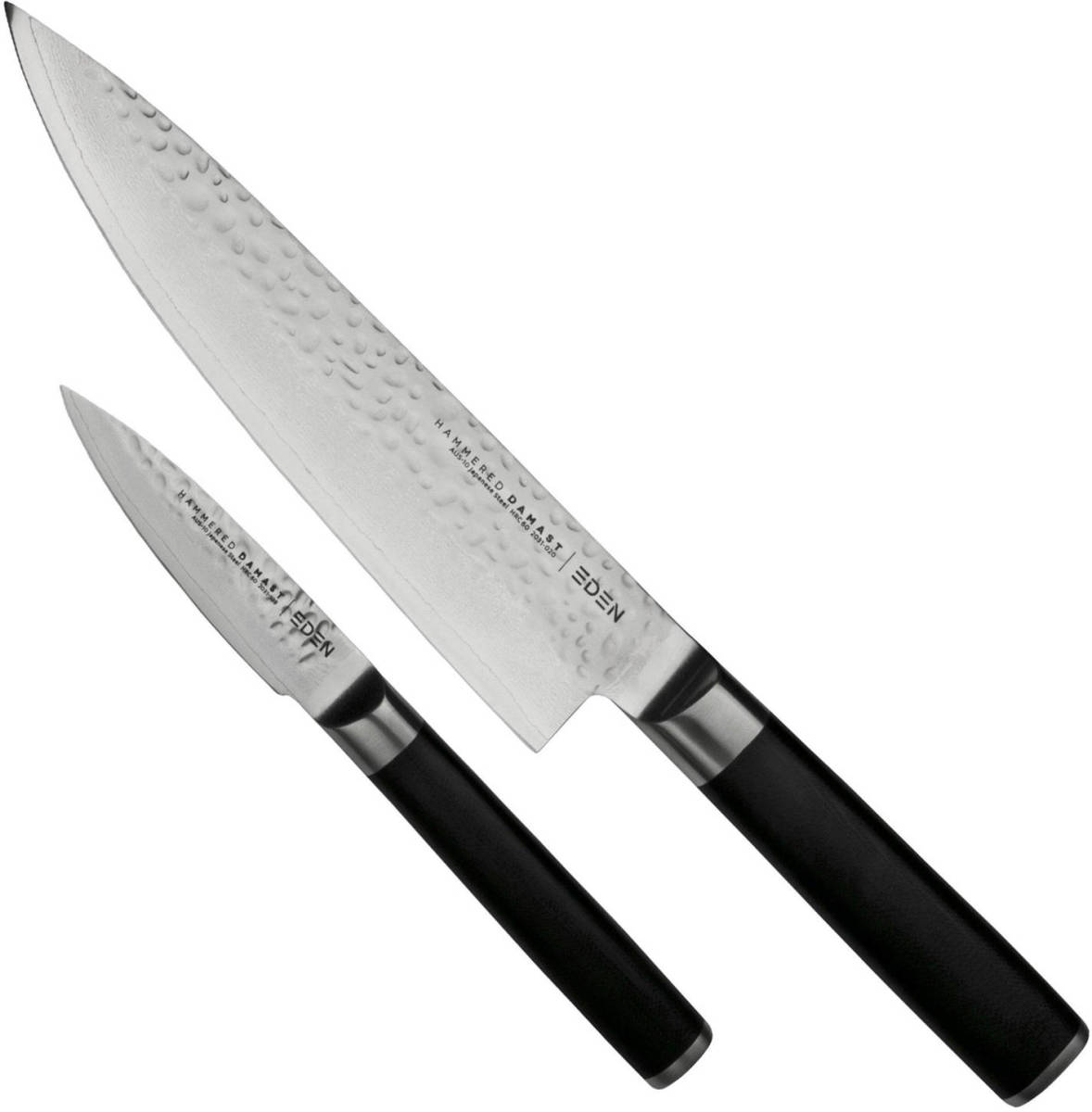 Eden Hammered Damast 2-delige Set Koksmes Officemes