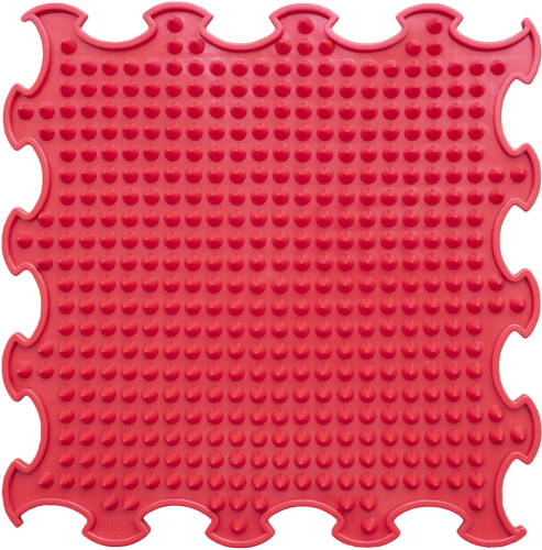 Ortoto Sensory Massage Puzzle Mat Spikes Strawberry Red