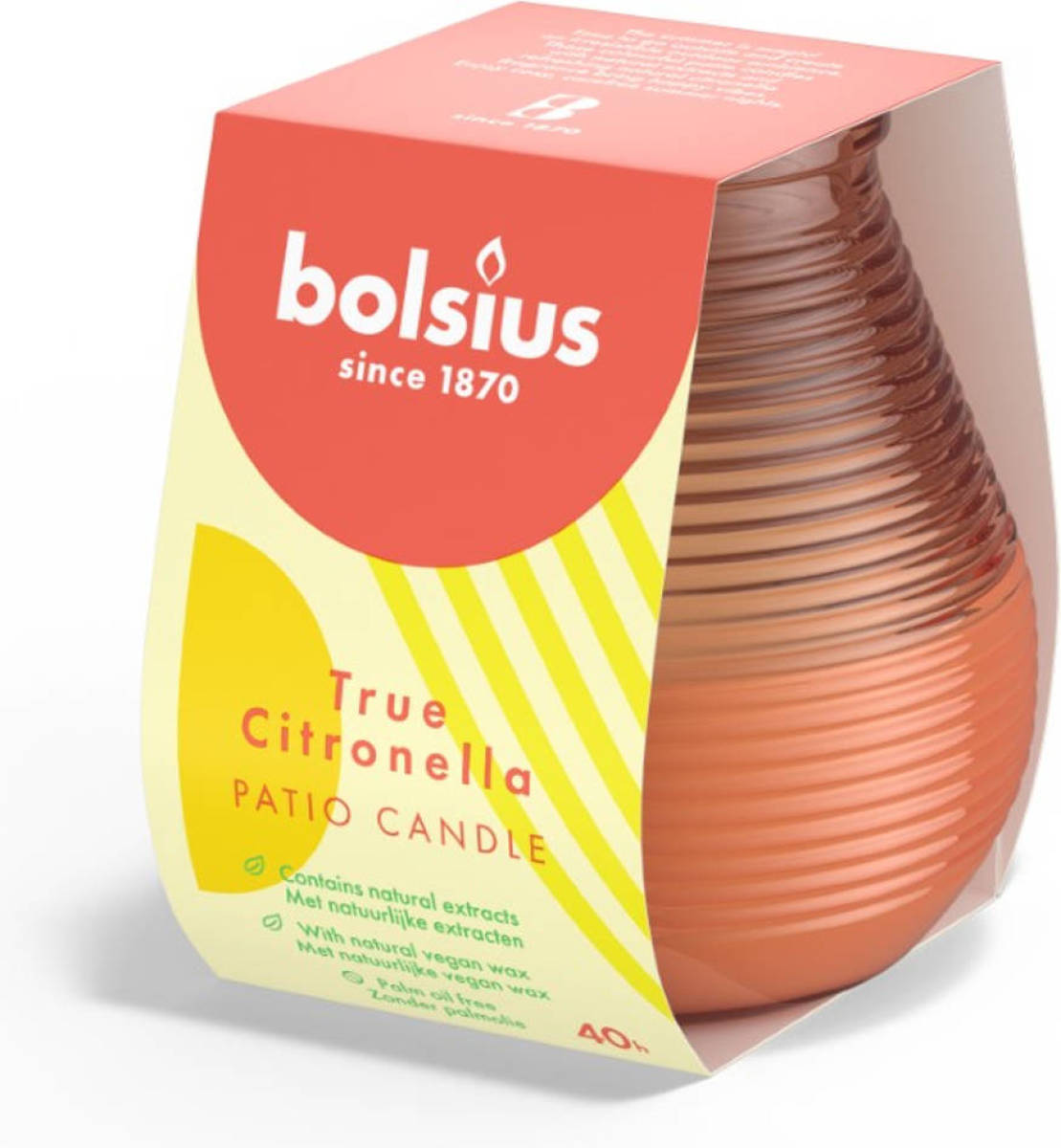 Bolsius Olympic Light 94/91 true citronella coraal