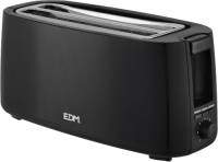 Broodrooster EDM Dubbele sleuf Zwart 1400 W