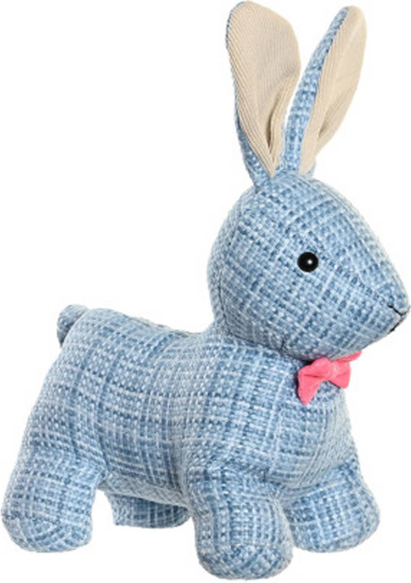 Items Deurstopper - 1 kilo gewicht - Konijn dieren thema - blauw - 22 x 34 cm - Deurstoppers