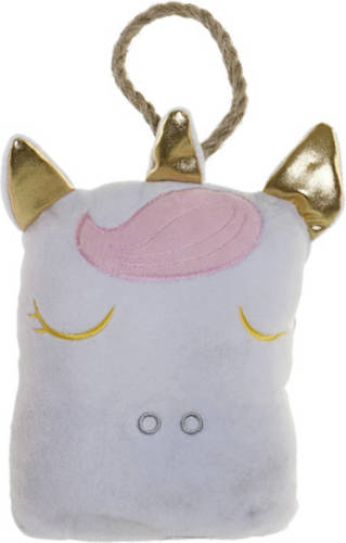 Items Deurstopper kinderkamer - 1 kilo gewicht - Unicorn/eenhoorn stijl - wit - 16 x 21 cm - Deurstoppers