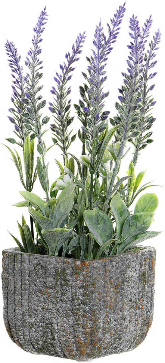 Items Lavendel bloemen kunstplant in bloempot - paarse bloemen - 9 x 26 cm - Kunstplanten