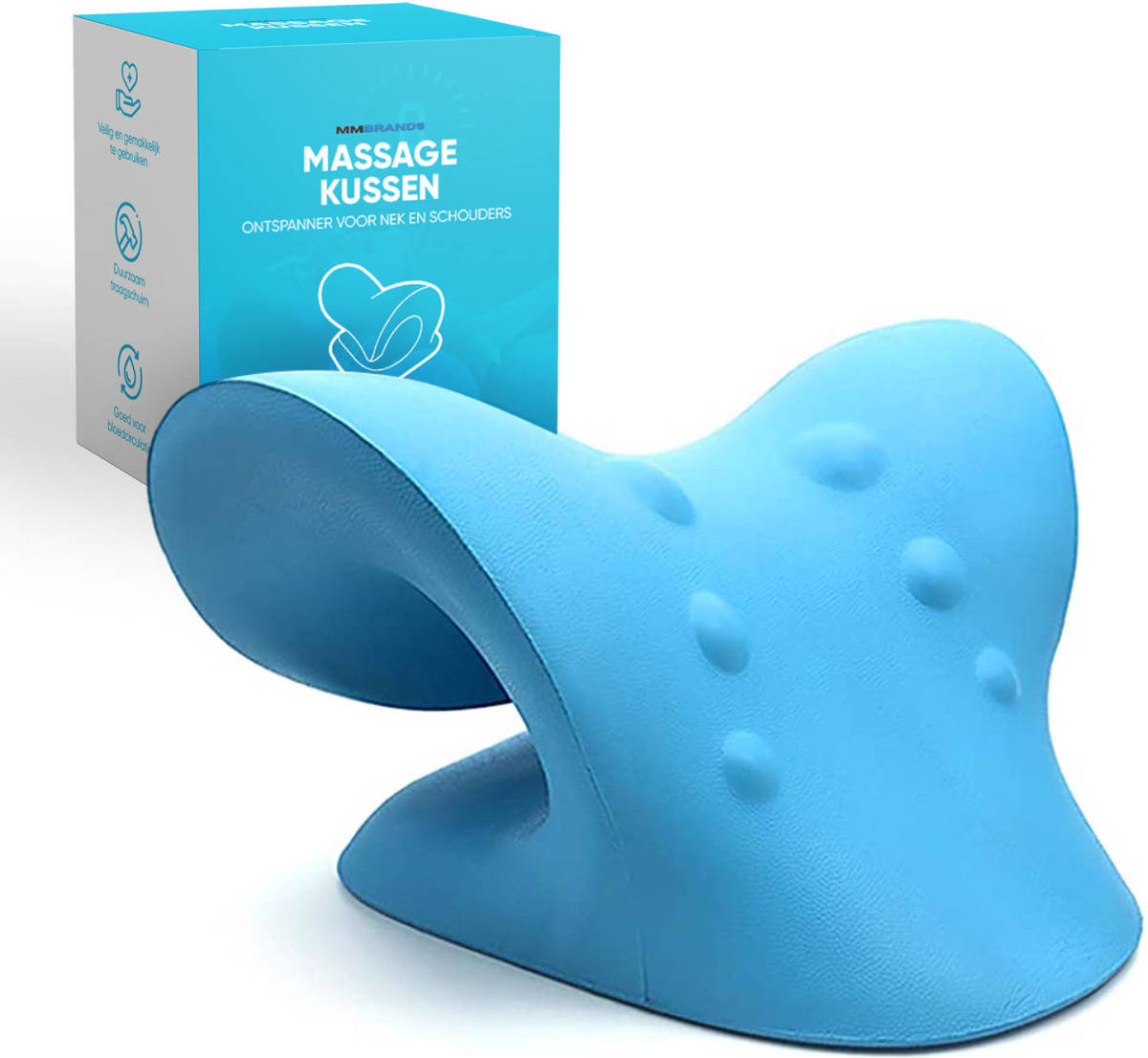 MM Brands Massagekussen - Nekstretcher - Nekmassage Kussen - Nekpijn en Rugklachten