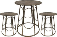 Clayre & Eef Bijzettafel Ø 65x73 cm Goudkleurig Ijzer Sidetable Goudkleurig Sidetable