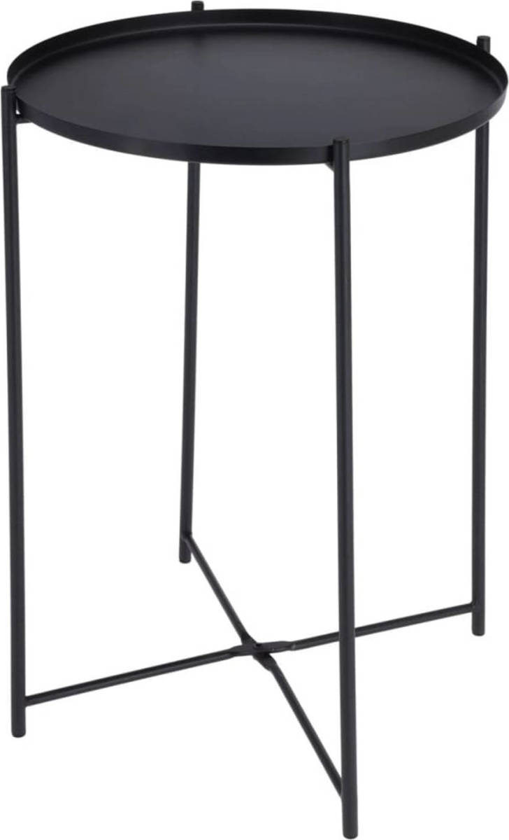 ProGarden Bijzettafel rond 35x47 cm zwart