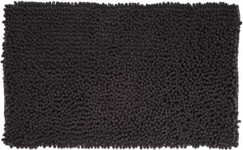 Atmosphera Badkamerkleedje/badmat maxi-noppen voor op de vloer zwart 50 x 80 cm - Badmatjes