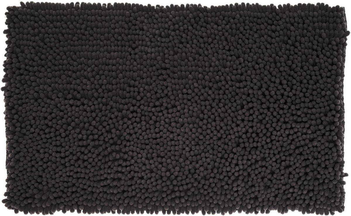 Atmosphera Badkamerkleedje/badmat maxi-noppen voor op de vloer zwart 50 x 80 cm - Badmatjes