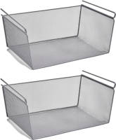 Zeller Kastmandje - 2x - opberg/hang mandjes - metaal - 43 x 26 x 19 cm - Opbergmanden