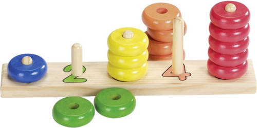 Goki Learn to count with wooden rings