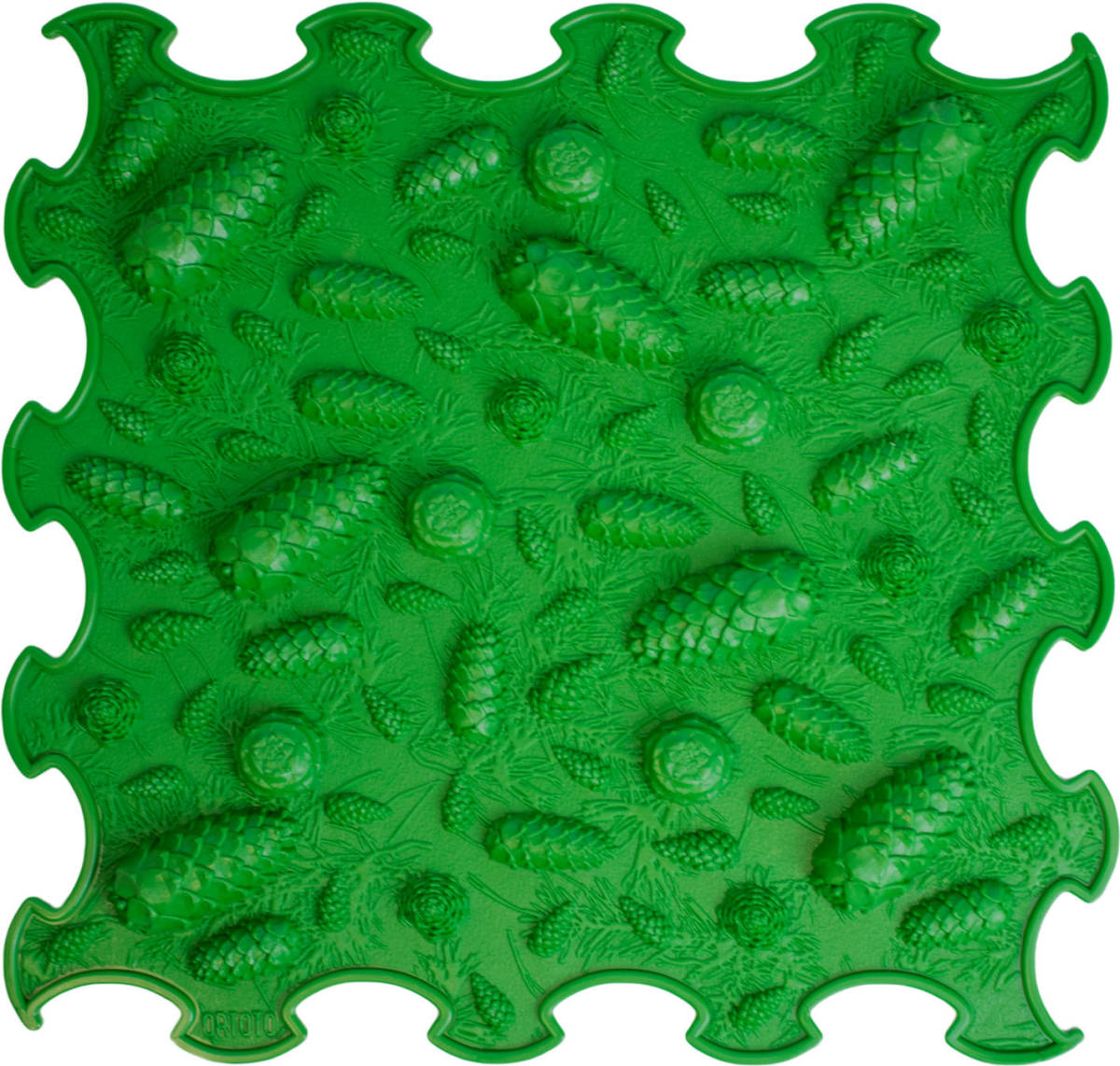 Ortoto Sensory Massage Puzzle Mat Pinecones Donkergroen 1 stuks 30x30 cm
