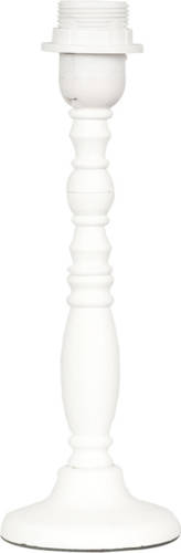 HAES deco - Lampenvoet - Formaat Ø 10x30 cm , kleur Wit - Hout - E27/max 1x60W