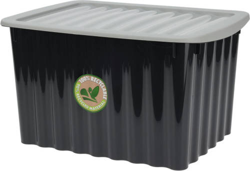 Bathroom Solutions Opslagbak/opbergdoos/organizer - met deksel - kunststof - 27 Liter - Opbergbox