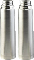 Lowenthal RVS thermosfles/isoleerfles 2x mat zilver 500 ml - Thermosflessen