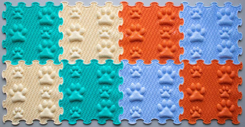 Ortoto Sensory Massage Puzzle Matten Lucky Paws doos 8 stuks