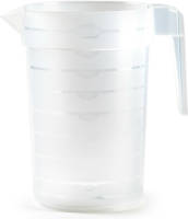Forte Plastics Waterkan/schenkkan - transparant - 2000 ML - kunststof - Schenkkannen