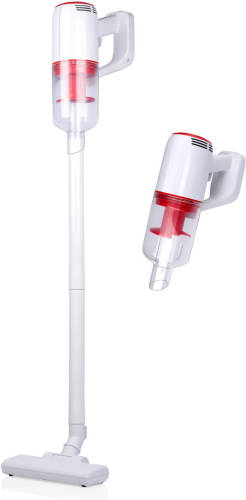 Dirt Devil 2-in-1 Draadloze Steelstofzuiger en Kruimeldief - DD9001 - Batterijduur tot 25 Minuten - Zakloos - Wit/Rood