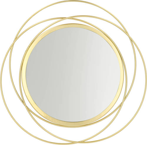 QUVIO Spiegel - Rond - Metaal - Goud
