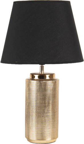 HAES deco - Tafellamp - Modern Chic - Goudkleurige Lamp, Ø 30x50 cm - Bureaulamp, Sfeerlamp, Nachtlampje